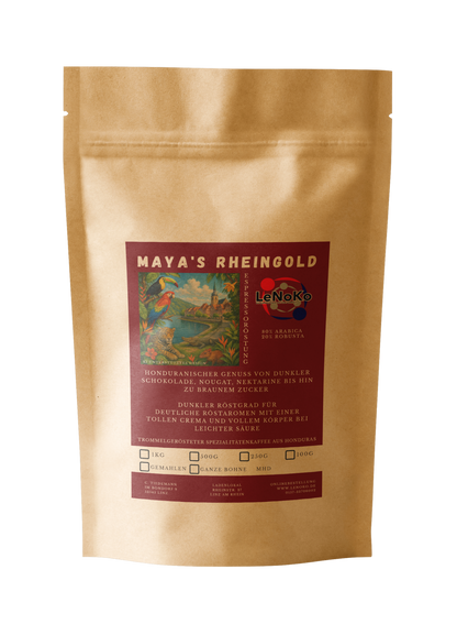 Mayas Rheingold Espresso mit Honduras & Indien Blend – aromatischer Kaffeegenuss aus besten Bohnen