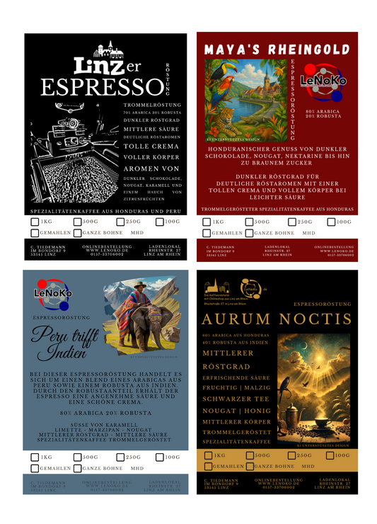 Aktions-Angebot: Schokolierte Kaffeebohnen zu jedem Espresso- oder Kaffee- Bundle 4x500g gratis dazu