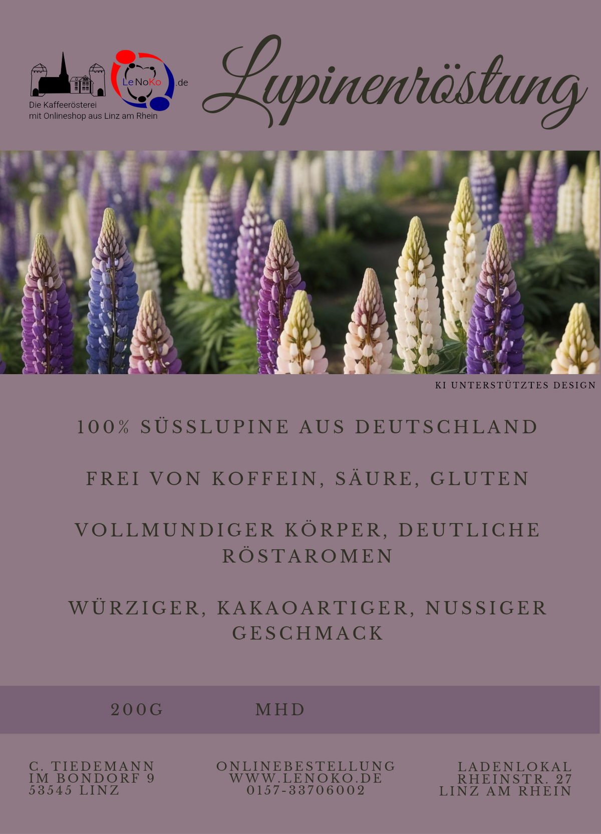 Lupinenröstung